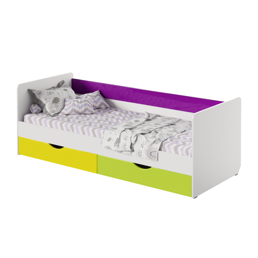 Ліжко одномісне з шухлядами МЕБЛІ-ТЕХНОСТИЛЬ (НКРДД 16)